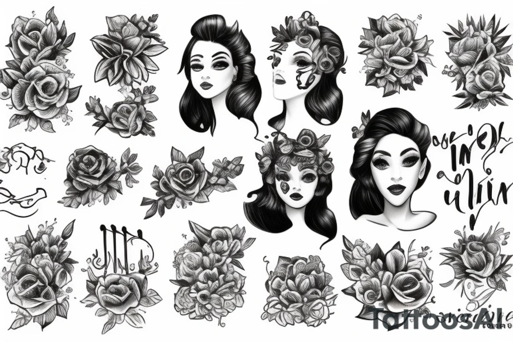 DIBUJA EL NOMBRE VALENTINA tattoo idea