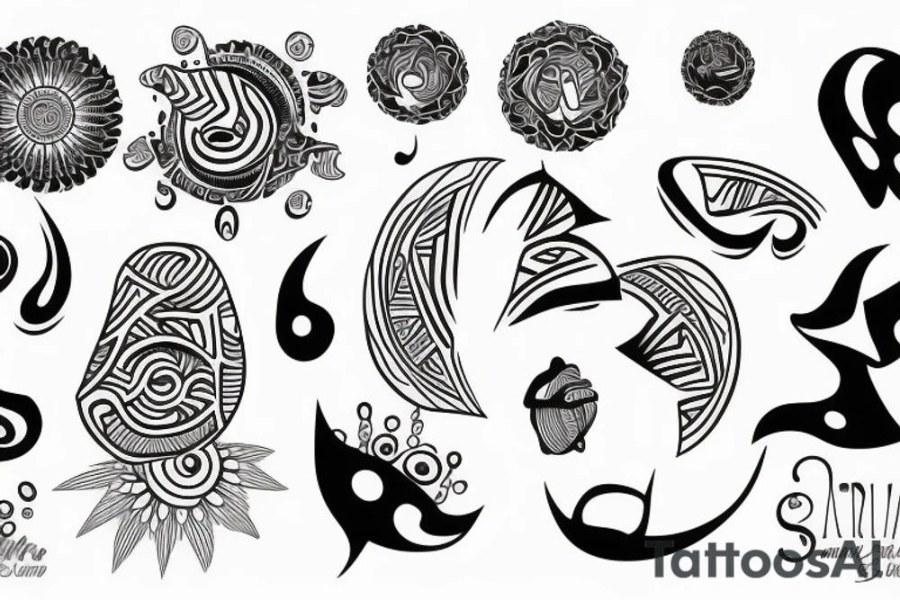 African sun tattoo idea