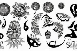 African sun tattoo idea