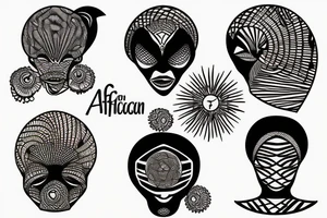 African sun tattoo idea