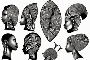 African sun tattoo idea