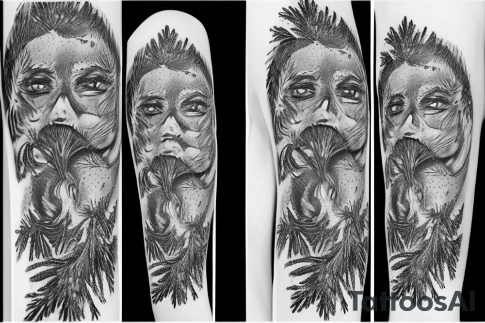 Pine tree tattoo idea