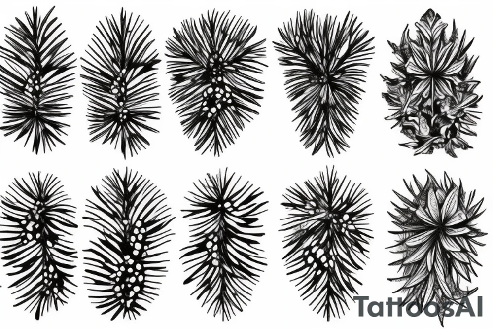 Pine tree tattoo idea
