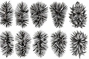 Pine tree tattoo idea