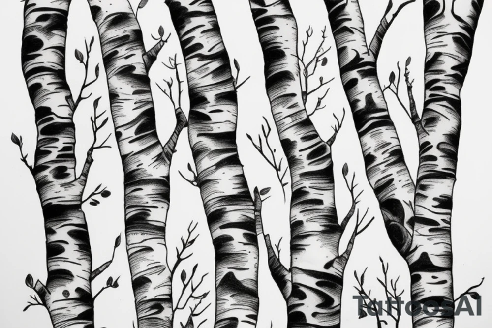Birch tree tattoo idea