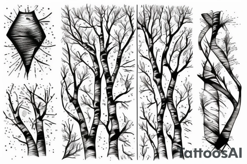 Birch tree tattoo idea