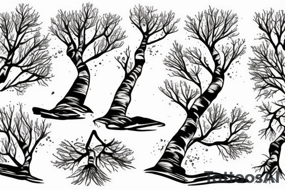 Birch tree tattoo idea