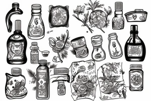 bottle off maple syrup tattoo idea