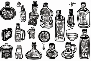 bottle off maple syrup tattoo idea