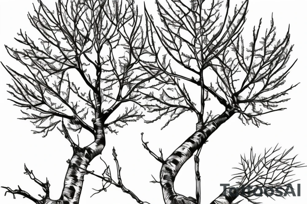 aspen tree with aspen leaves on a hiking trail right next to the tree tattoo idea