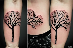 aspen tree with aspen leaves on a hiking trail right next to the tree tattoo idea