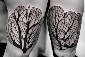 aspen tree with aspen leaves on a hiking trail right next to the tree tattoo idea