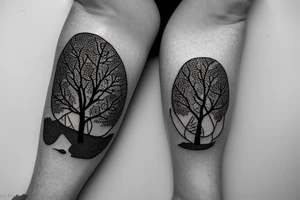 aspen tree with aspen leaves on a hiking trail right next to the tree tattoo idea