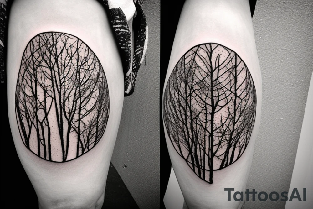 aspen tree with aspen leaves on a hiking trail right next to the tree tattoo idea