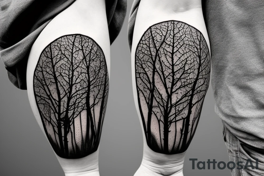 aspen tree with aspen leaves on a hiking trail right next to the tree tattoo idea