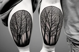 aspen tree with aspen leaves on a hiking trail right next to the tree tattoo idea