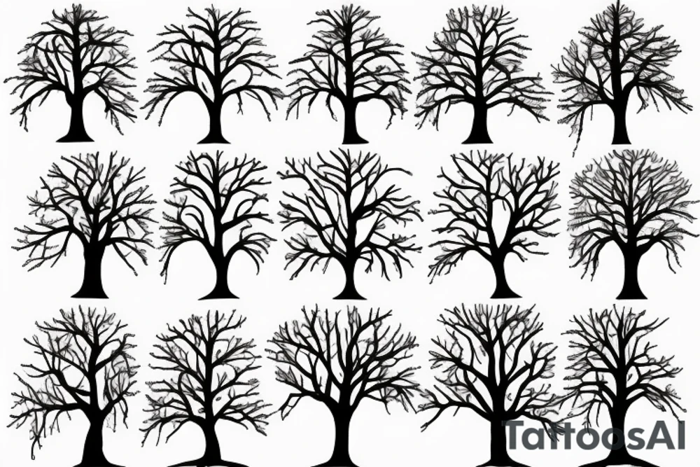 silhouette of a cypress tree tattoo idea