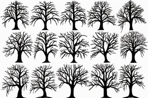 silhouette of a cypress tree tattoo idea