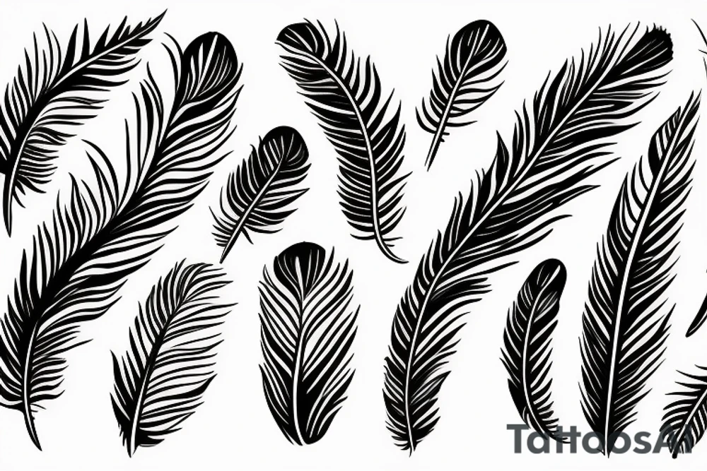 feather fire ash tattoo idea