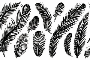 feather fire ash tattoo idea