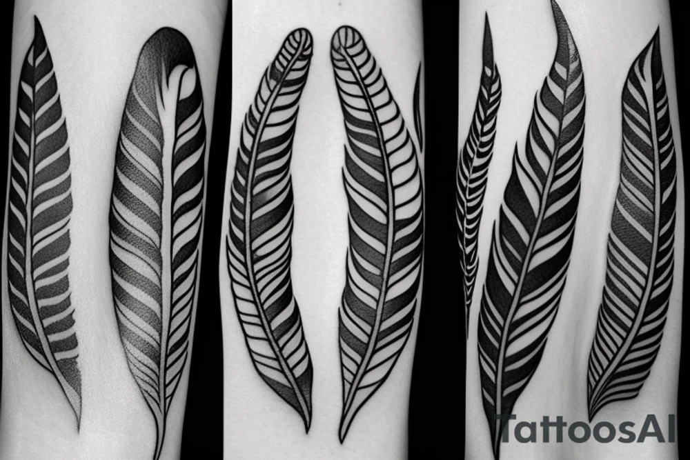 feather fire ash tattoo idea