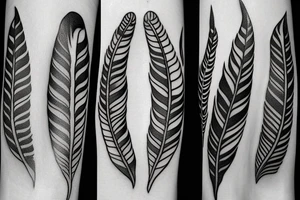 feather fire ash tattoo idea
