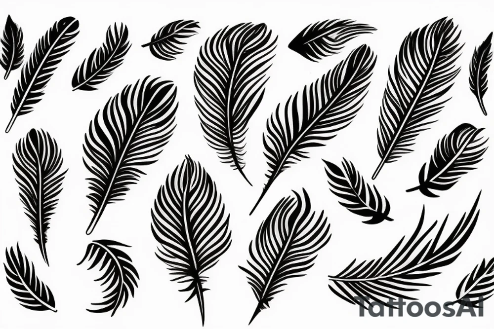 feather fire ash tattoo idea