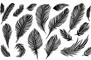 feather fire ash tattoo idea