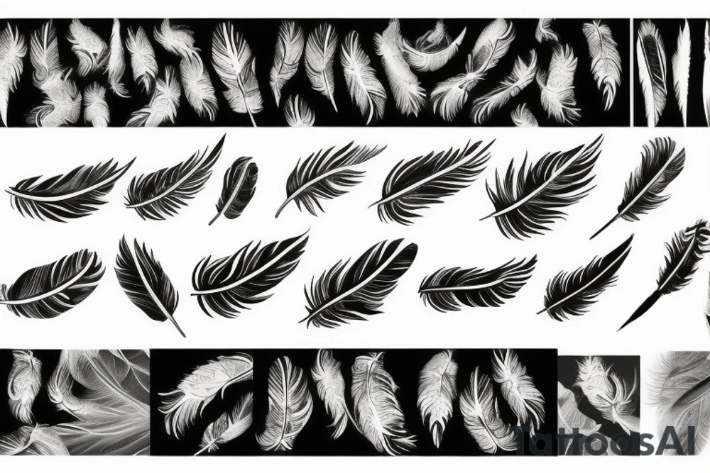 feather fire ash tattoo idea
