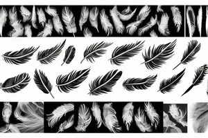feather fire ash tattoo idea