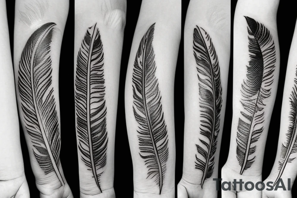 feather fire tattoo idea