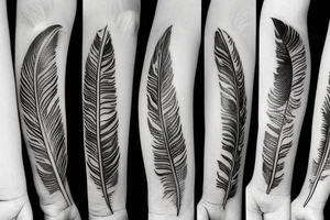 feather fire tattoo idea
