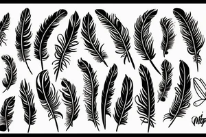 feather fire tattoo idea
