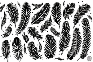 feather in fire with ash tattoo idea