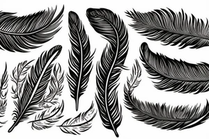 feather in fire with ash tattoo idea