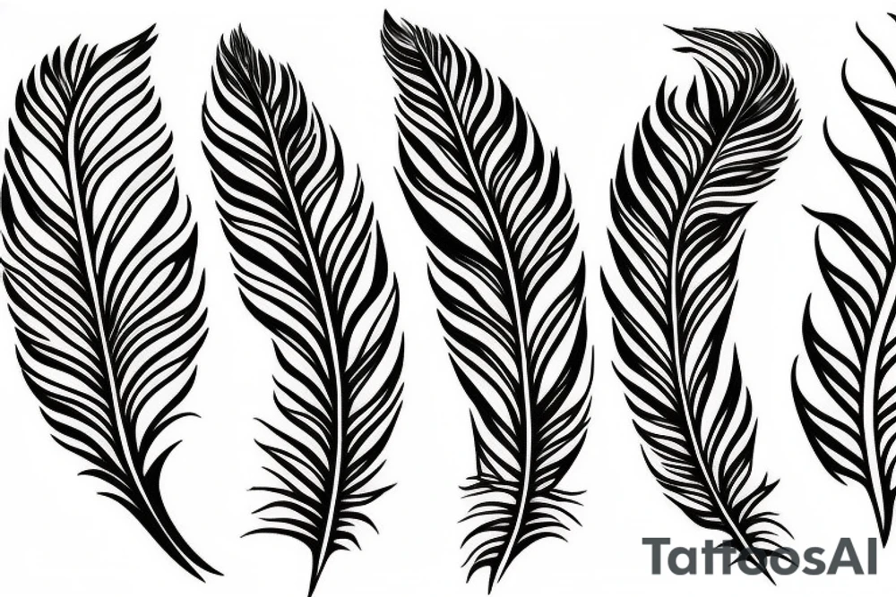 feather in fire with ash tattoo idea