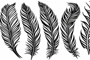 feather in fire with ash tattoo idea
