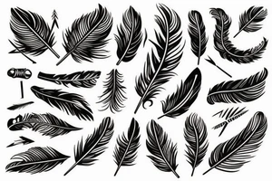 feather arrow tattoo idea