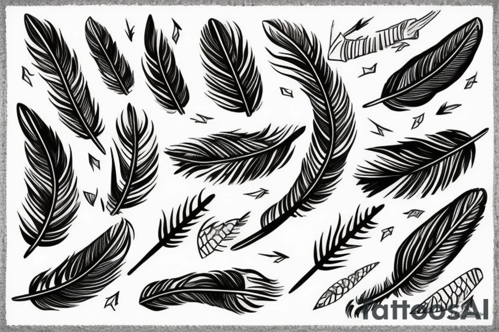 feather arrow tattoo idea