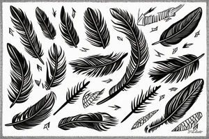 feather arrow tattoo idea