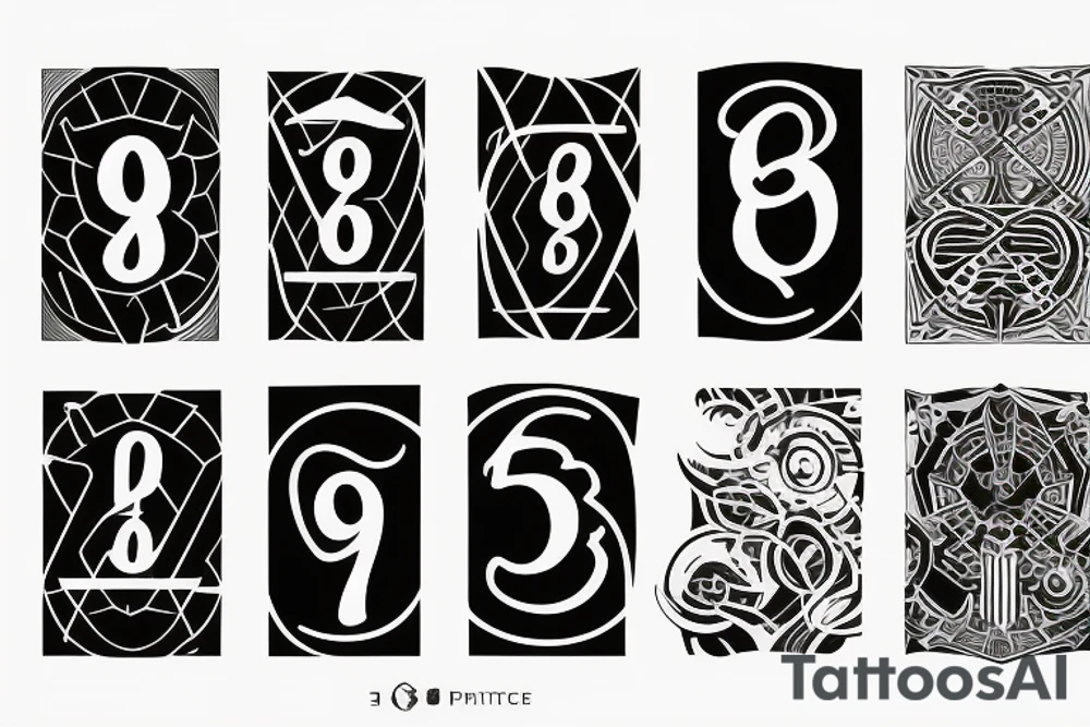 Three number 9's with space involved tattoo idea