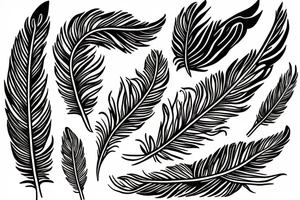 feather fire ash tattoo idea