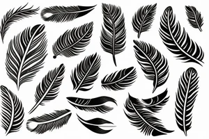feather fire ash tattoo idea