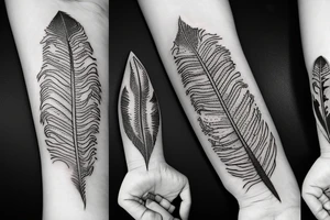 feather fire ash tattoo idea