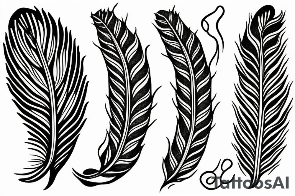 feather fire ash snake tattoo idea