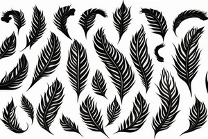 a burning feather in the form of a snake that turns into ashes tattoo idea