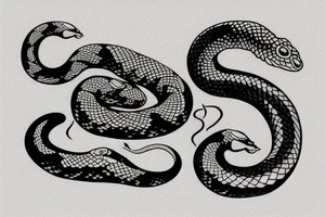a burning feather in the form of a snake that turns into ashes tattoo idea