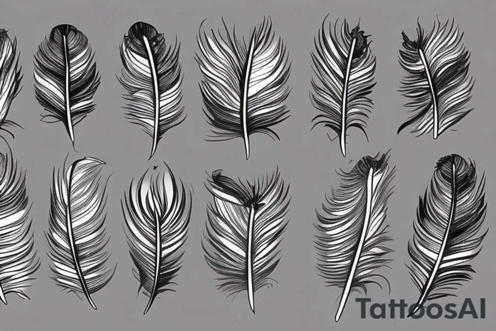burning feather tattoo idea