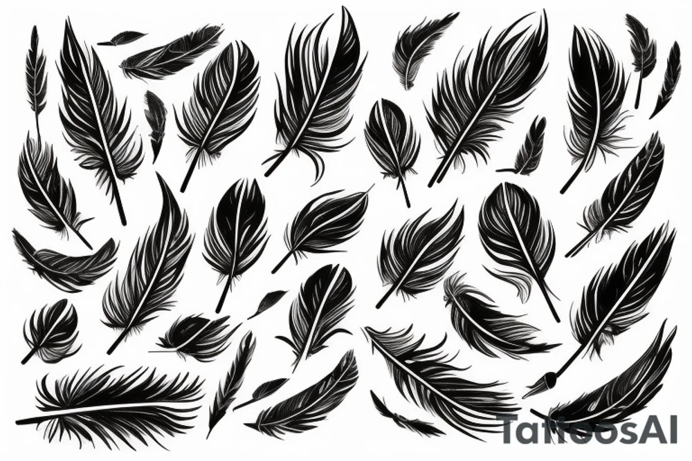 burning feather tattoo idea