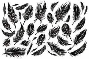 burning feather tattoo idea